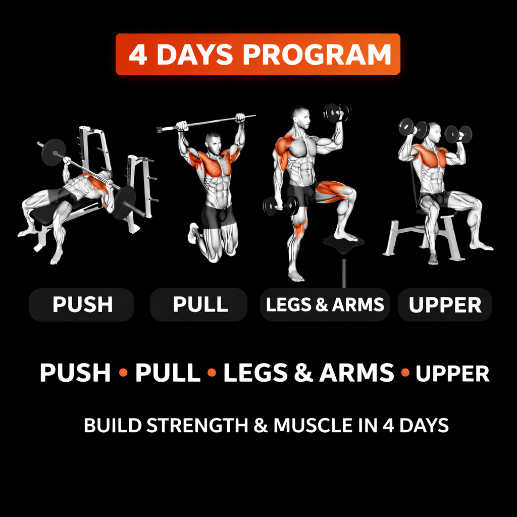 Workout plan: Build Muscle in 4 Days